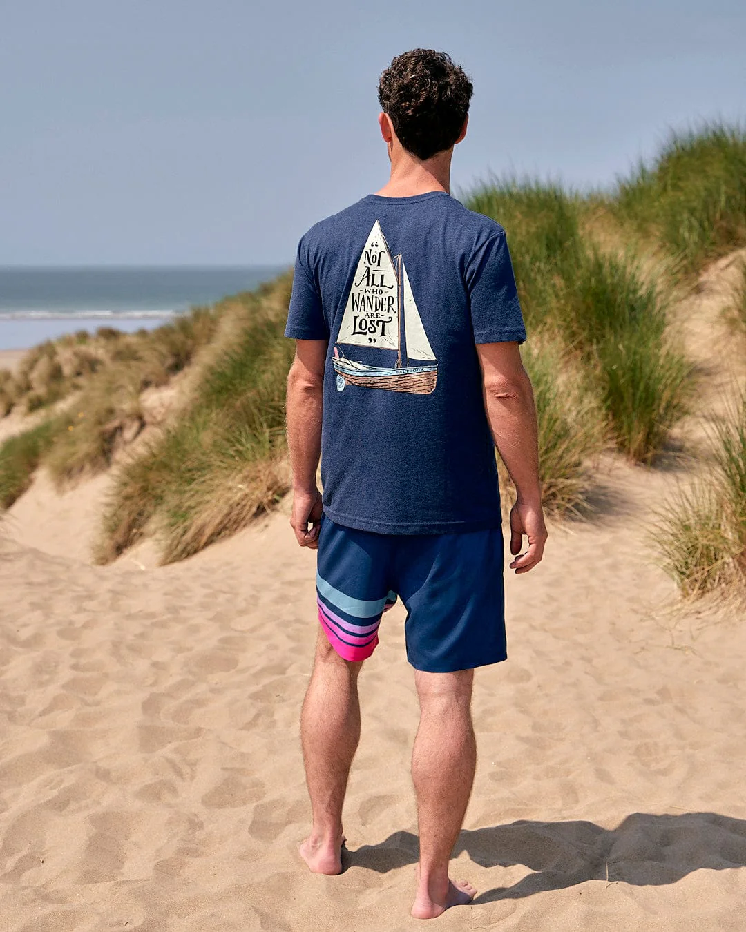 Lost Ships Mens Short Sleeve T-Shirt in Navy - Image 8