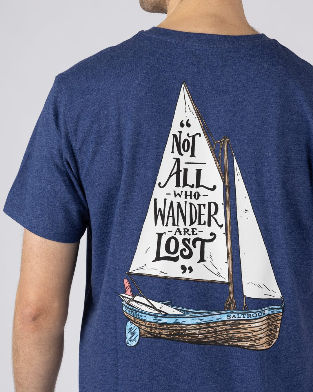 Lost Ships Mens Short Sleeve T-Shirt in Navy - Image 9