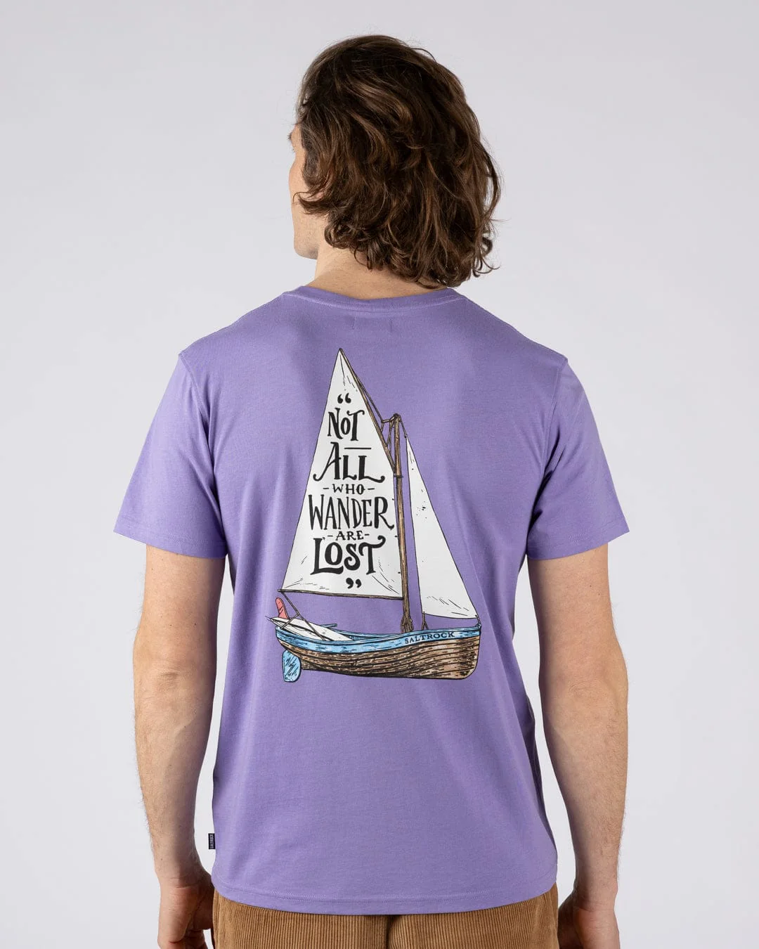 Lost Ships Mens Short Sleeve T-Shirt in Purple