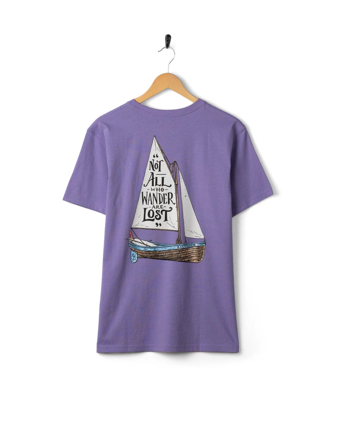 Lost Ships Mens Short Sleeve T-Shirt in Purple - Image 6