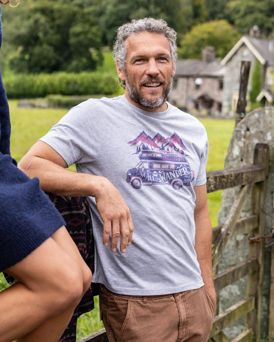Lost Van Mens Short Sleeve T-Shirt in Grey