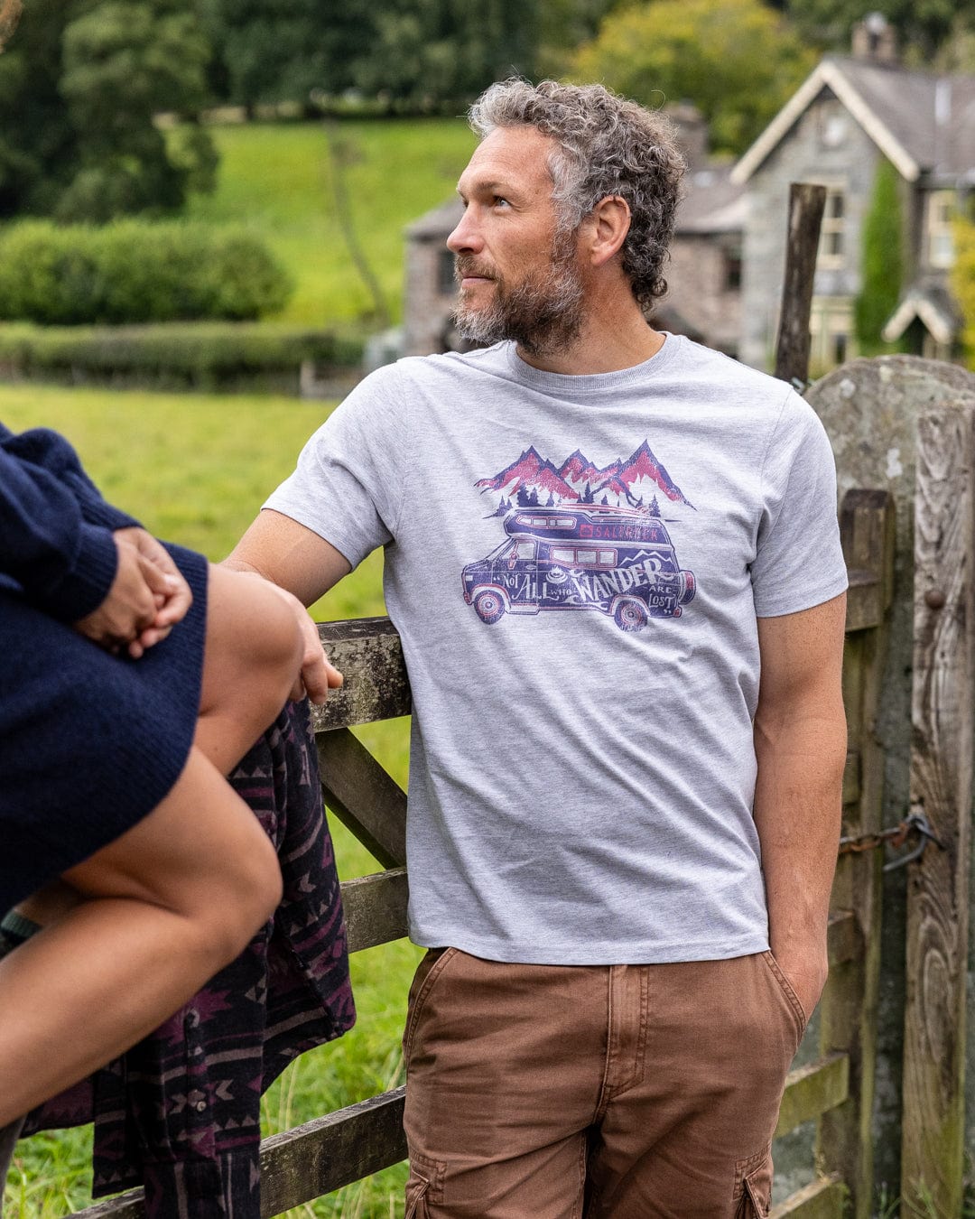 Lost Van Mens Short Sleeve T-Shirt in Grey - Image 6