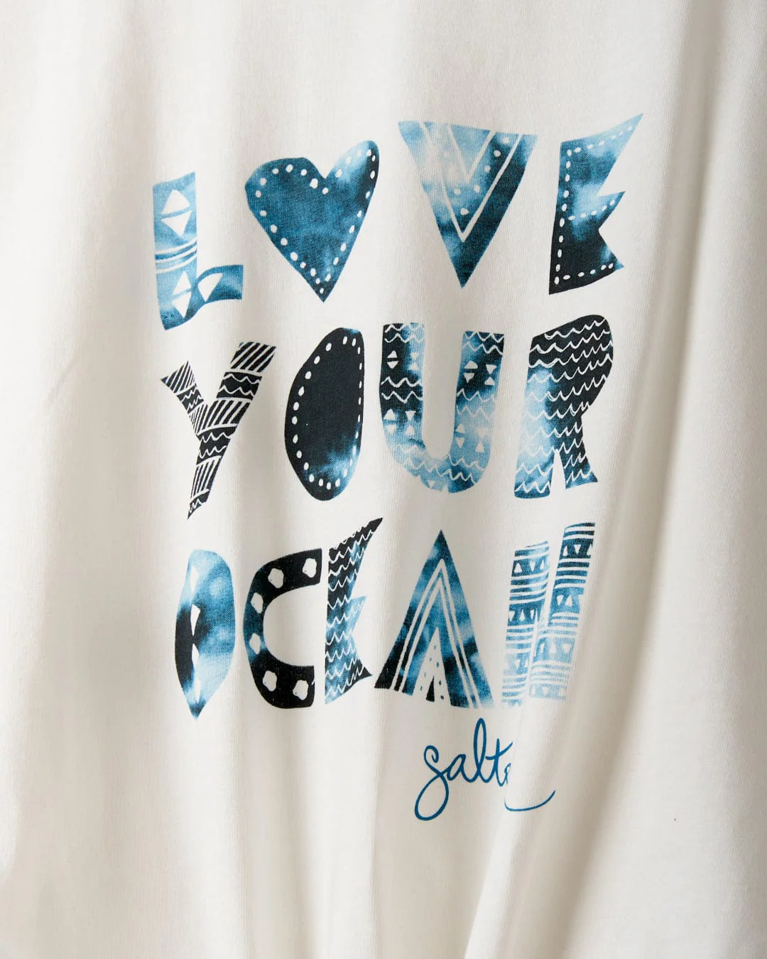 Love Your Ocean Recycled Womens T-Shirt in White - Image 6