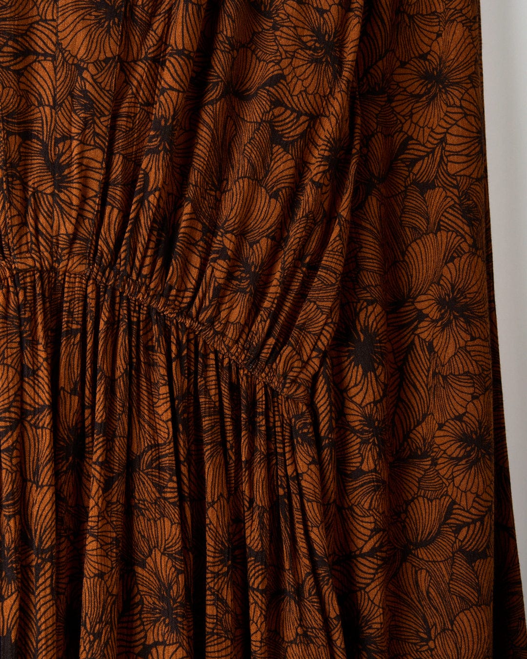 Lowry Womens Midi Floral Dress in Dark Orange - Image 8