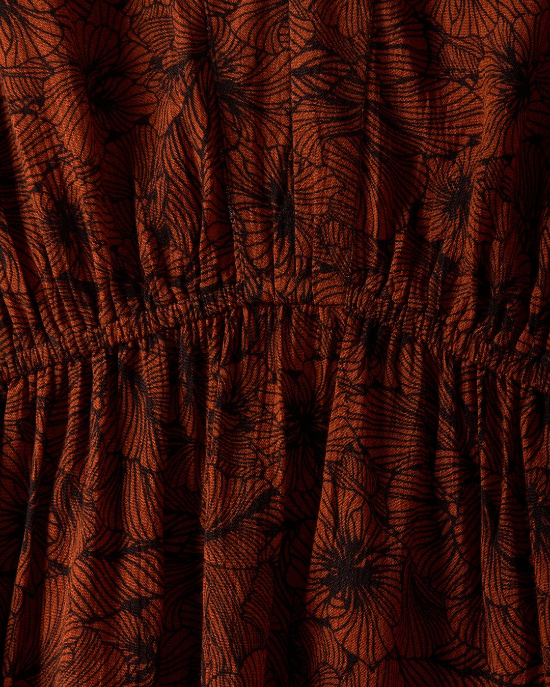 Lowry Top Womens Floral Print Top in Dark Orange - Image 7