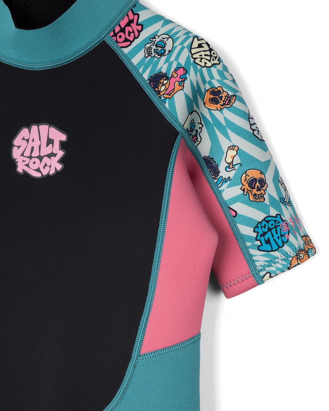 Lush Waves Kids 3/2 Shortie Wetsuit in Blue - Image 7
