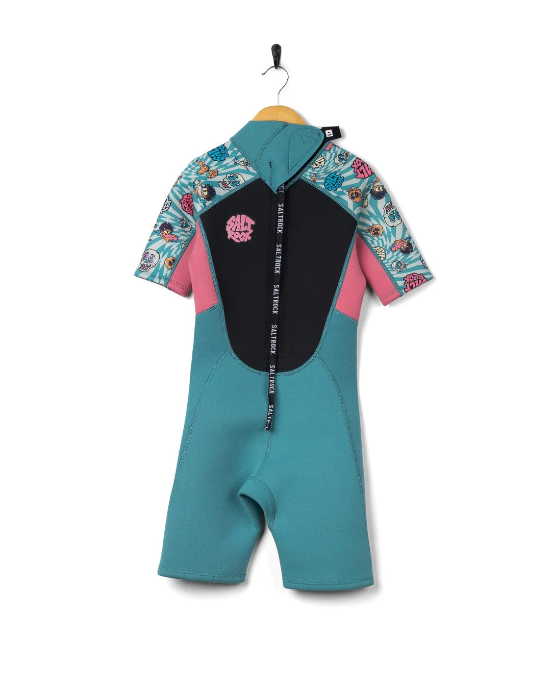 Lush Waves Kids 3/2 Shortie Wetsuit in Blue - Image 8