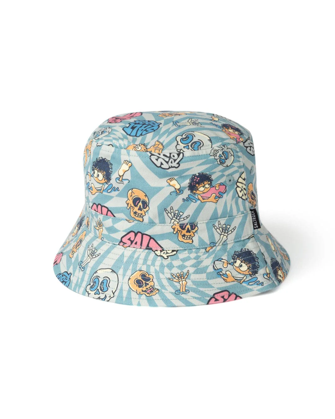 Lush Waves Kids Bucket Hat in Light Blue