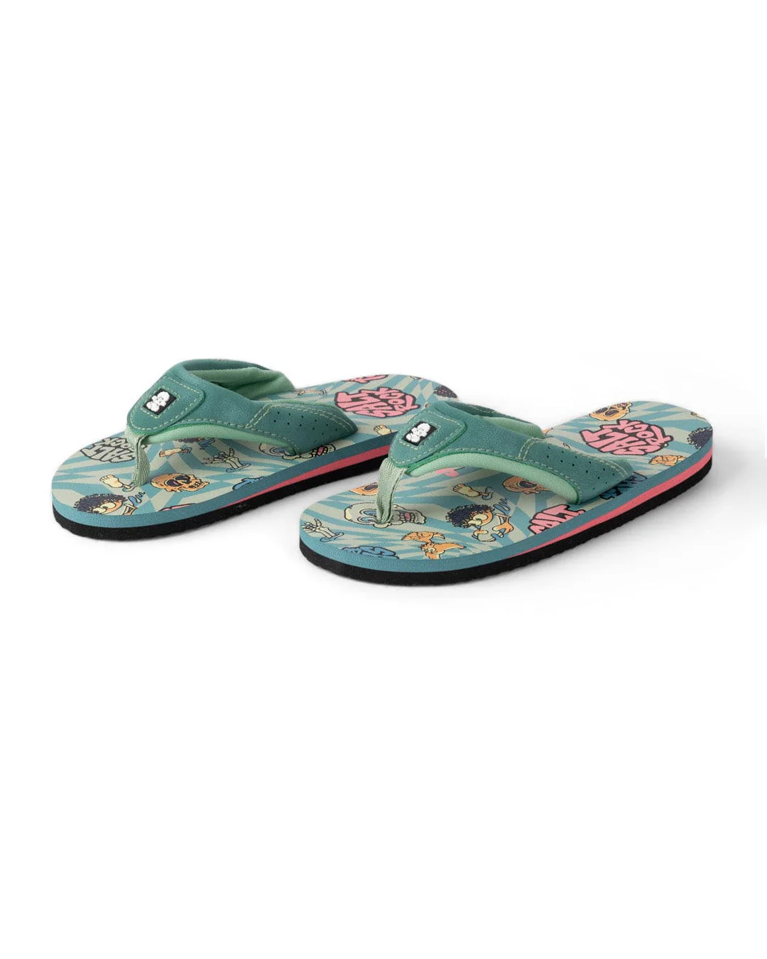 Lush Waves Kids Flip Flops in Blue - Image 6