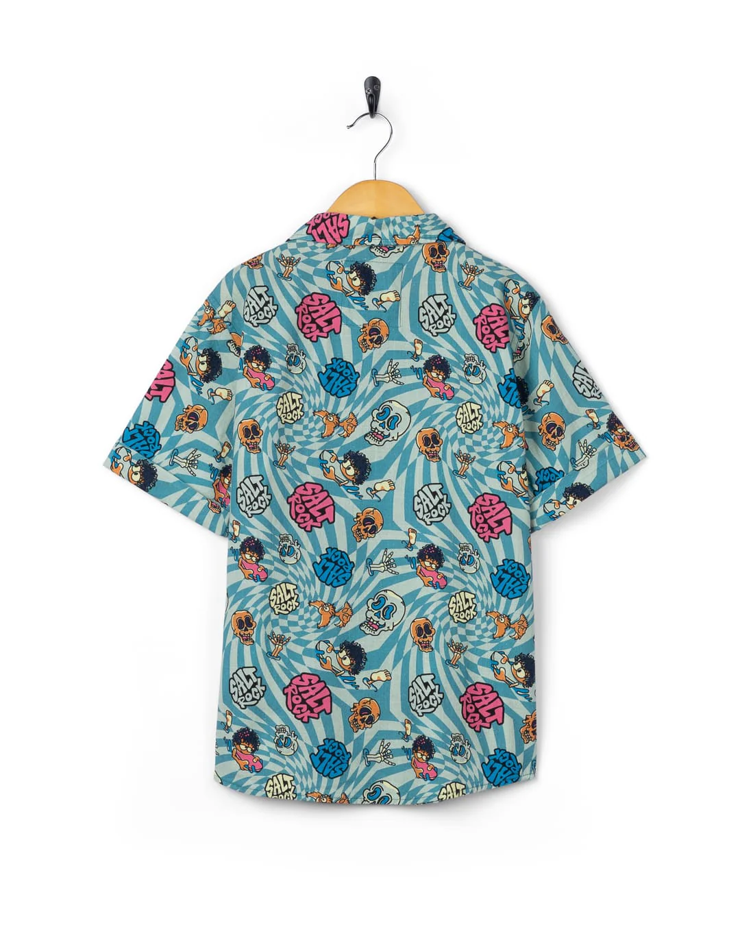 Lush Waves Kids Short Sleeve Shirt in Light Blue - Image 4