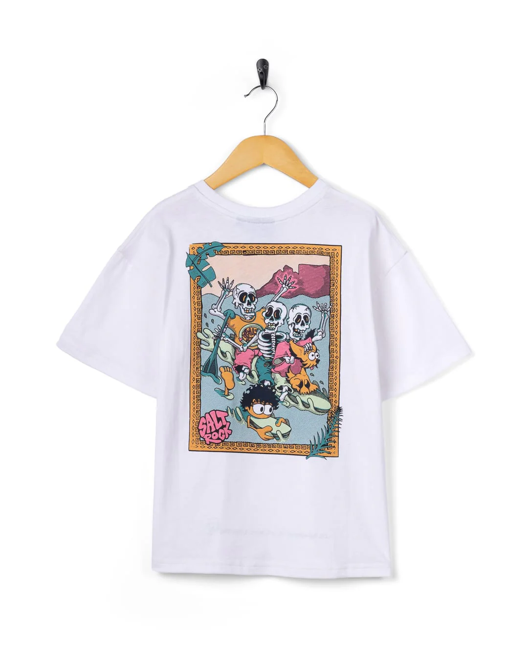 Lush Waves Kids Short Sleeve T-Shirt in White - Image 2