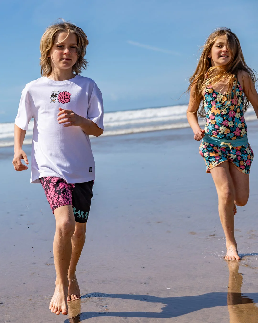 Lush Waves Kids Short Sleeve T-Shirt in White - Image 8