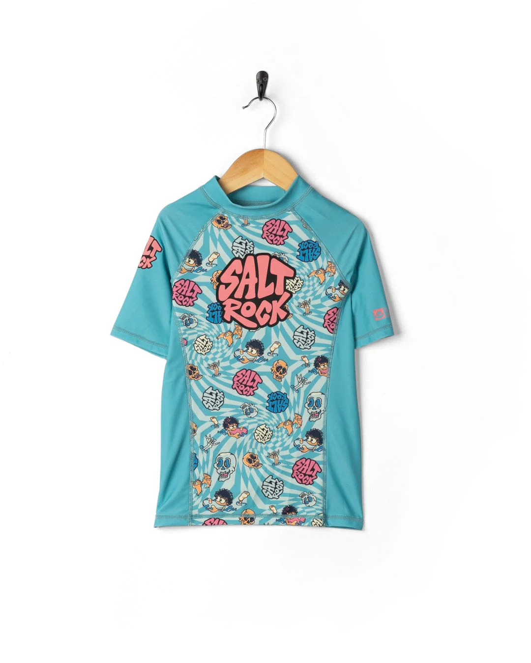 Lush Waves Kids Short Sleeve Rashvest in Blue - Image 2