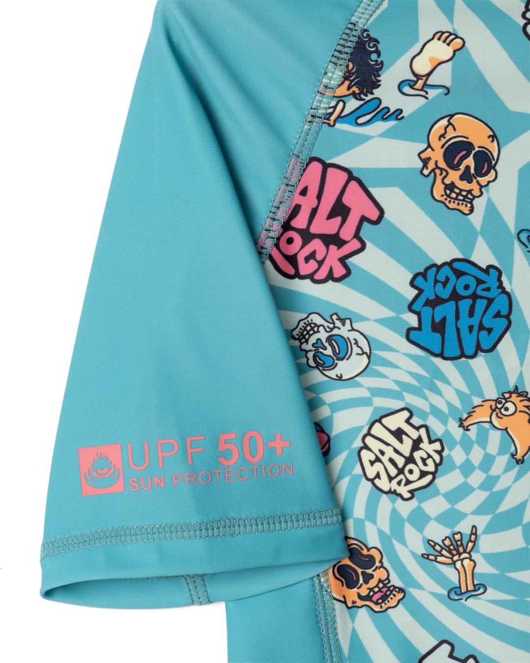Lush Waves Kids Short Sleeve Rashvest in Blue - Image 4
