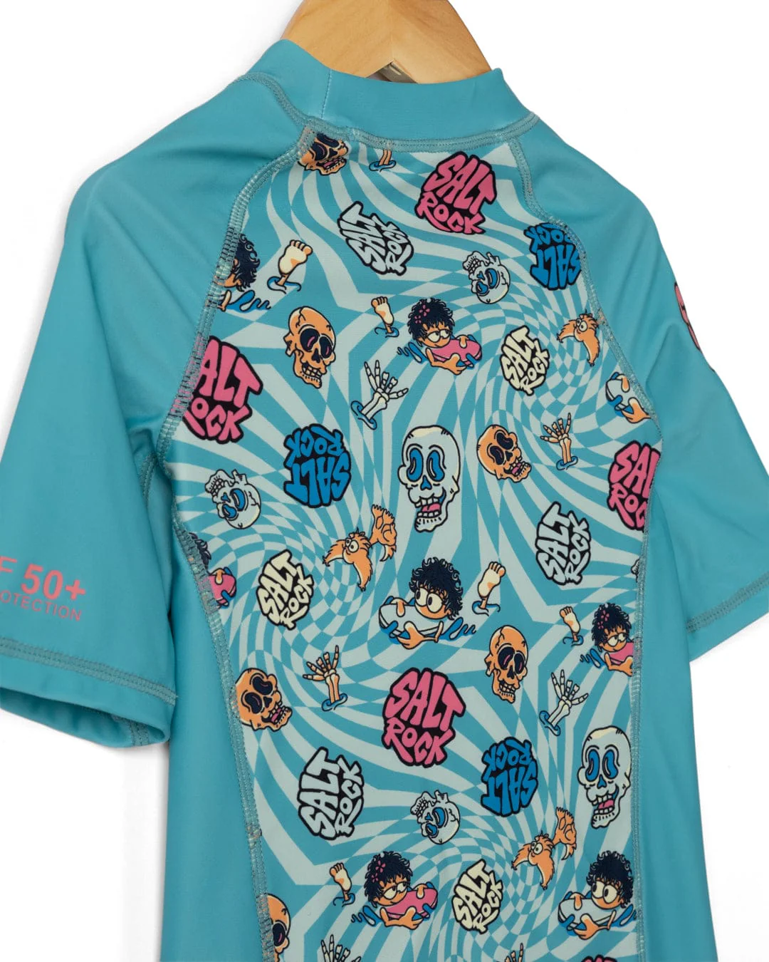 Lush Waves Kids Short Sleeve Rashvest in Blue - Image 8