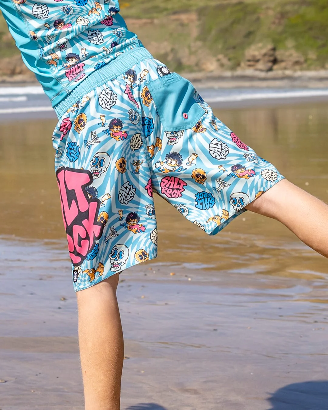 Lush Waves Kids Swimwear in Blue - Image 3