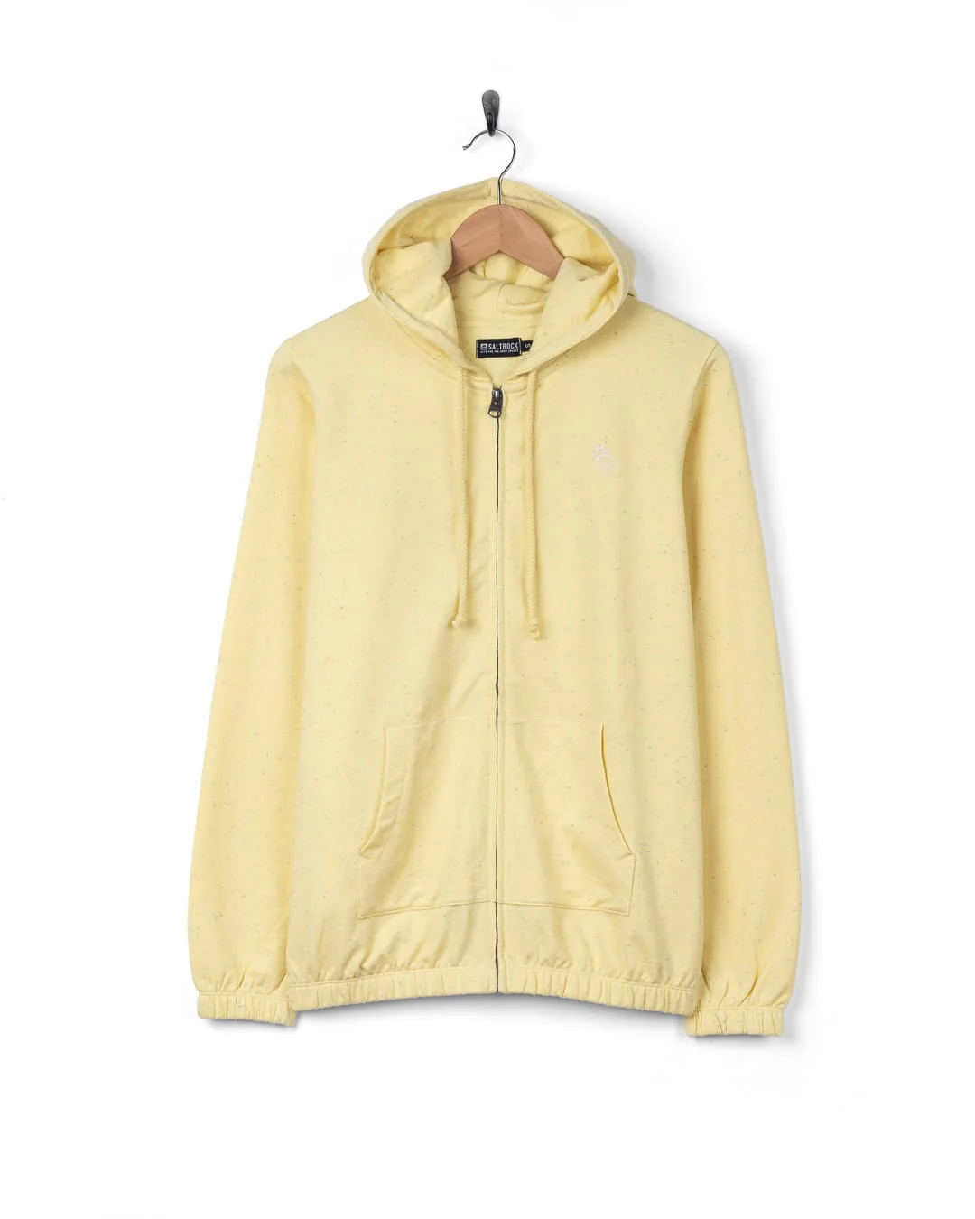 Madern Womens Zip Through Pop Hoodie in Light Yellow