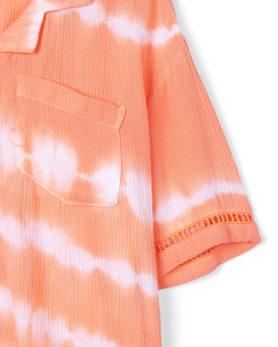 Maida Short Sleeve Shirt in Orange - Image 3