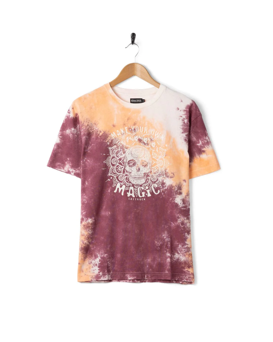 Make Magic Womens Oversized Tie Dye T-Shirt in Pink - Image 4