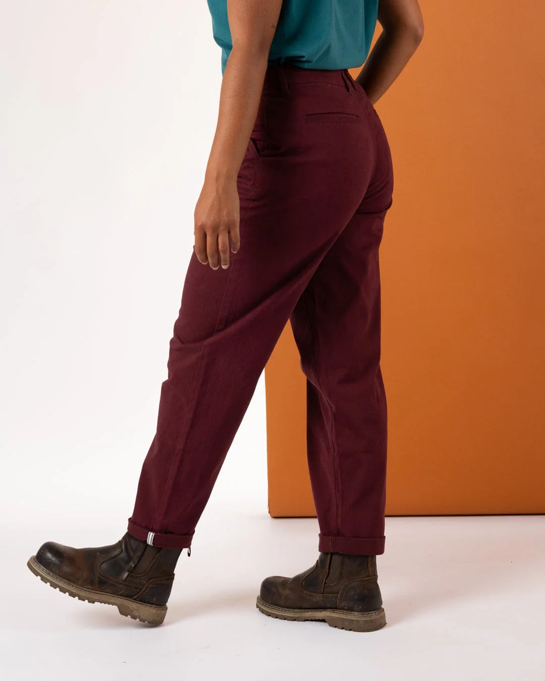 Mara Womens Chino in Dark Purple - Image 7