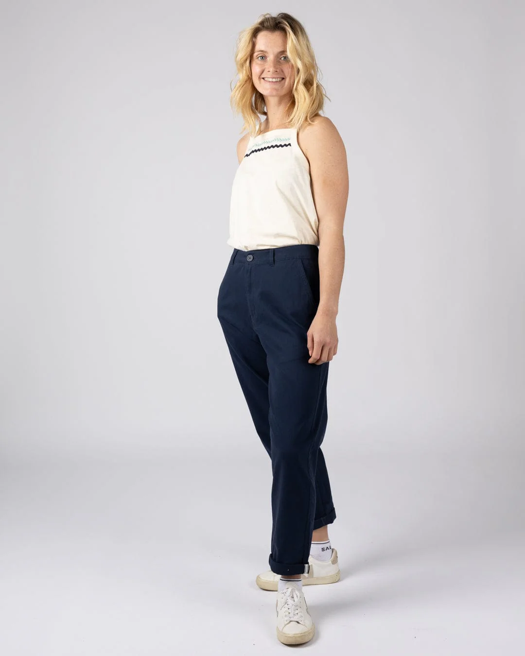 Mara Womens Chino in Blue - Image 3
