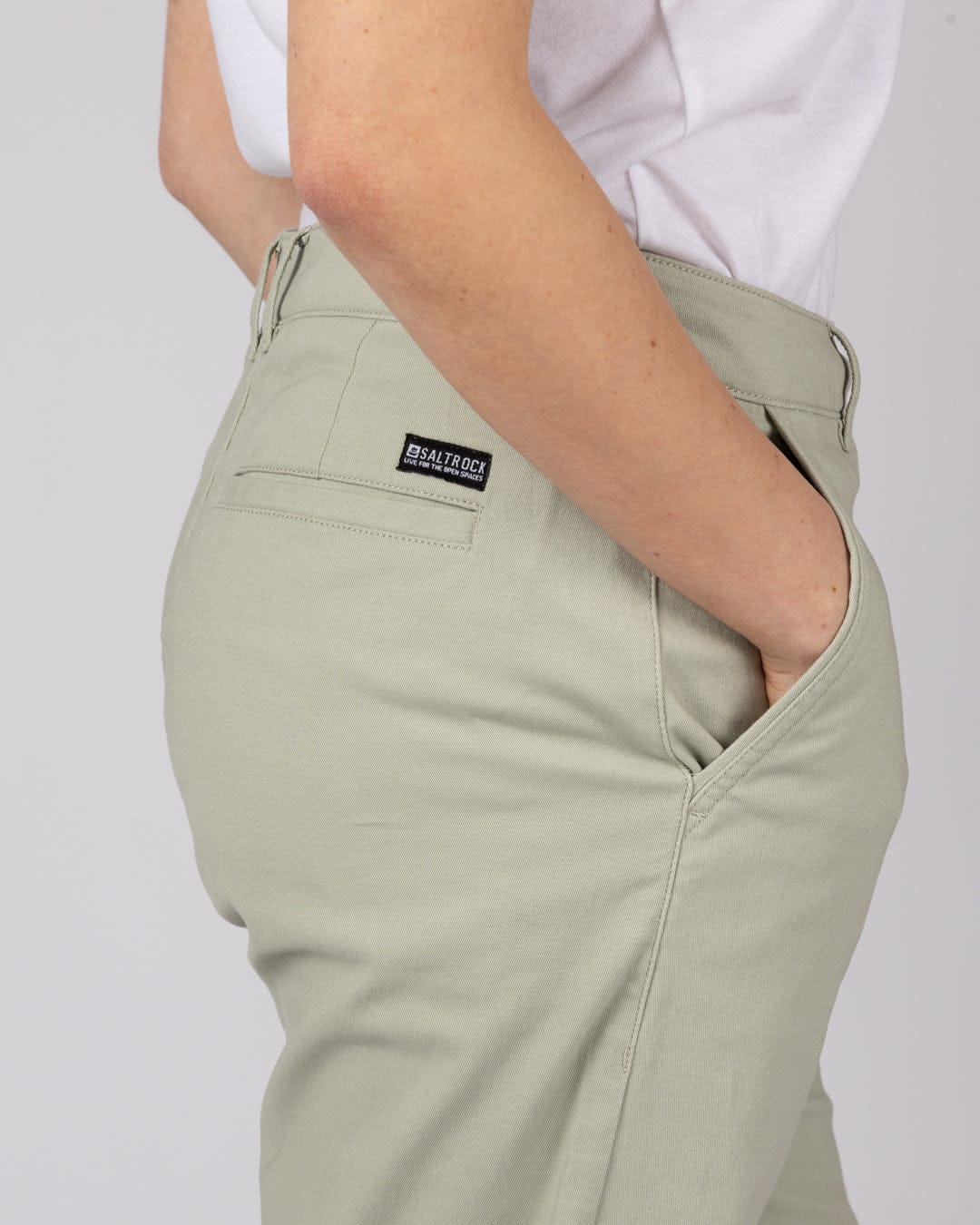 Mara Womens Chino in Light Green - Image 5