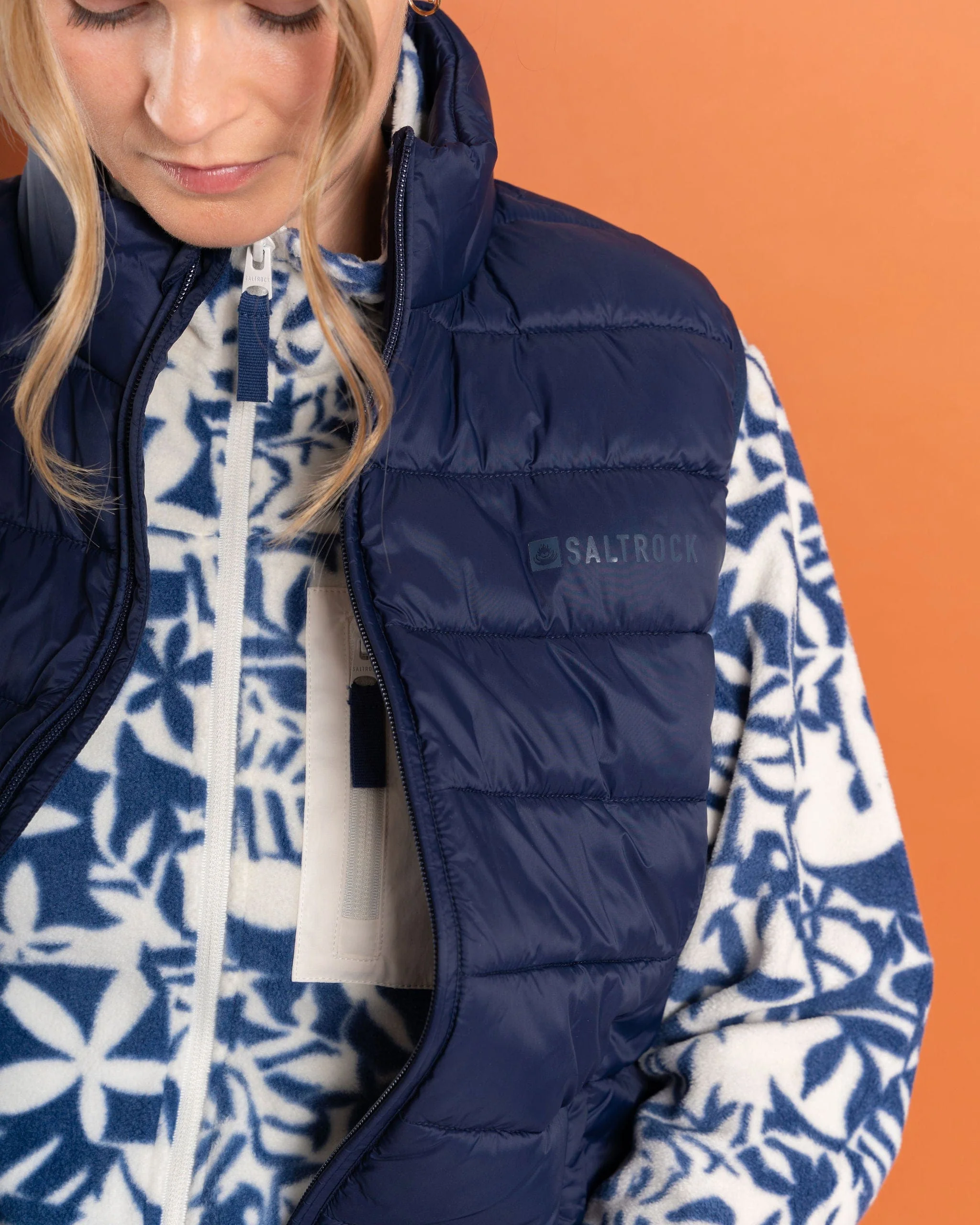 Margot Womens Recycled Padded Gilet in Blue - Image 10