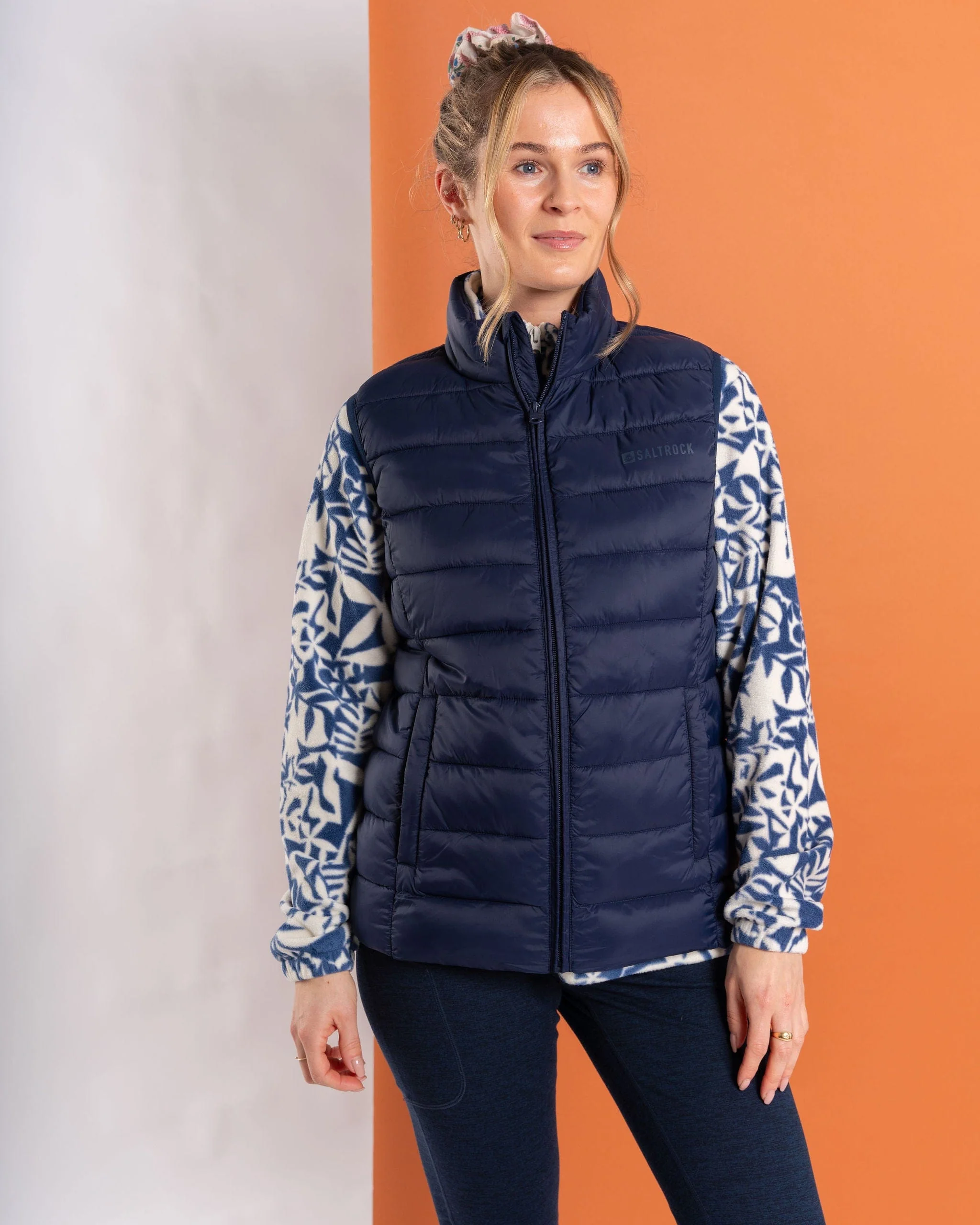 Margot Womens Recycled Padded Gilet in Blue - Image 11