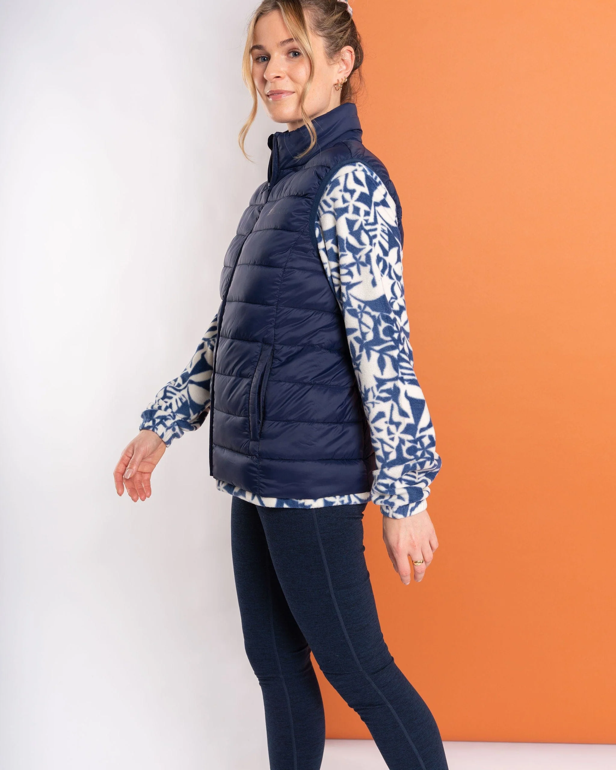 Margot Womens Recycled Padded Gilet in Blue - Image 12