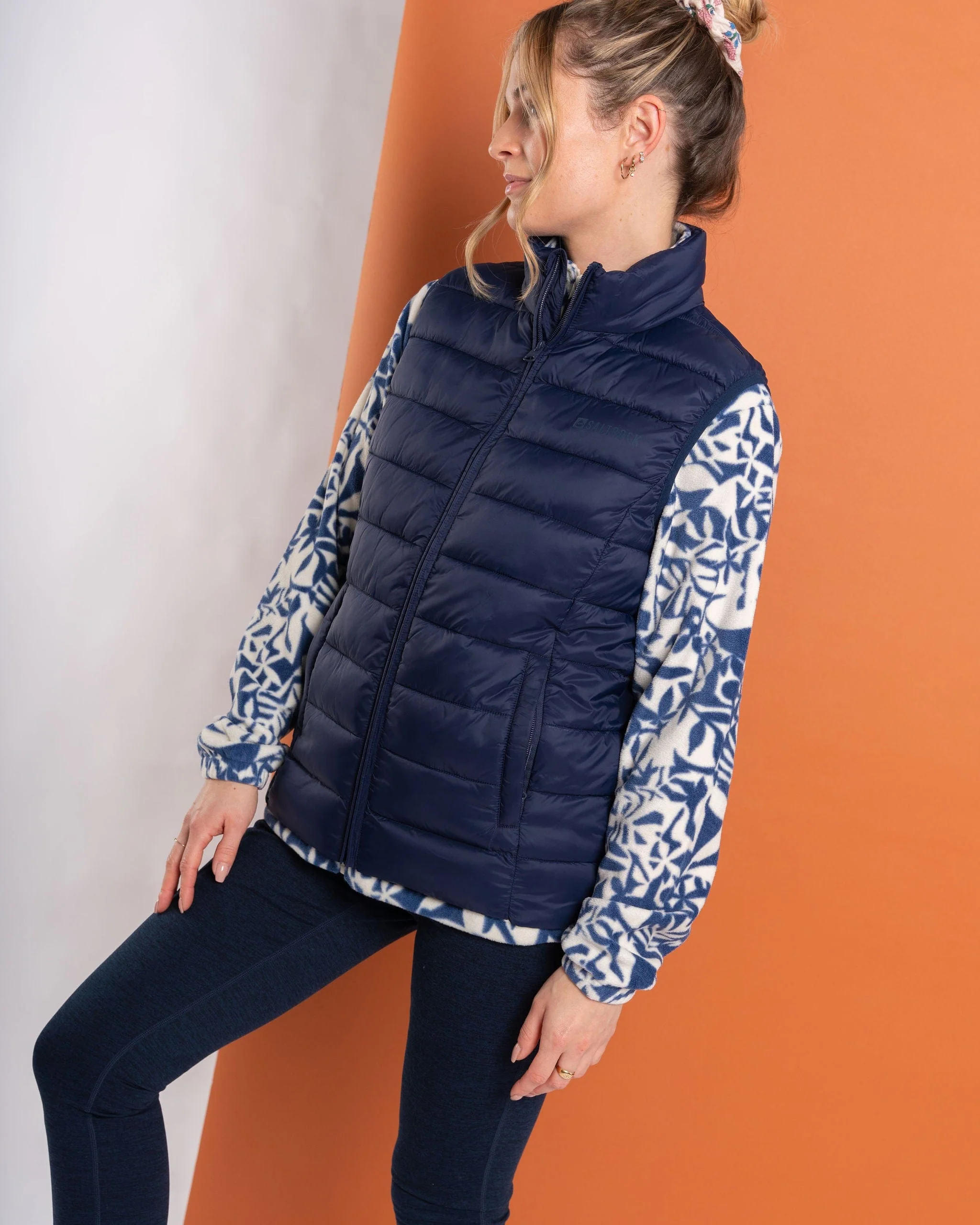 Margot Womens Recycled Padded Gilet in Blue - Image 4