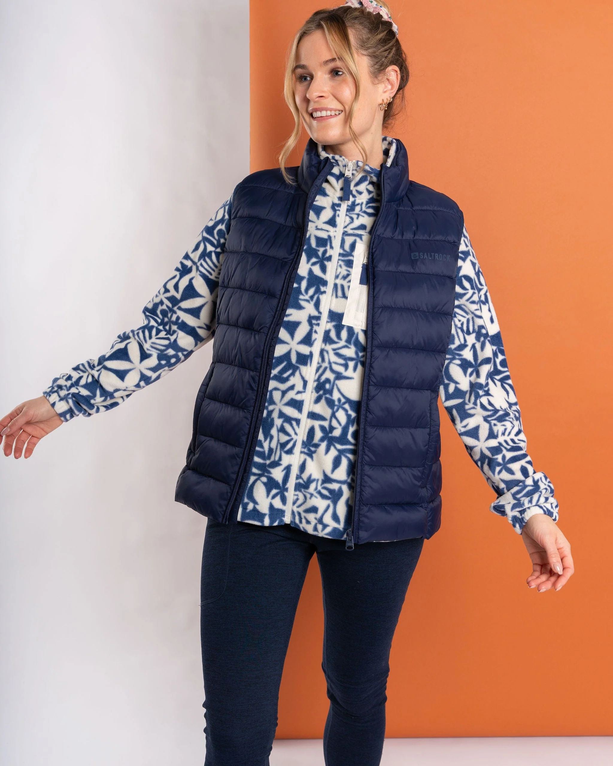 Margot Womens Recycled Padded Gilet in Blue - Image 6