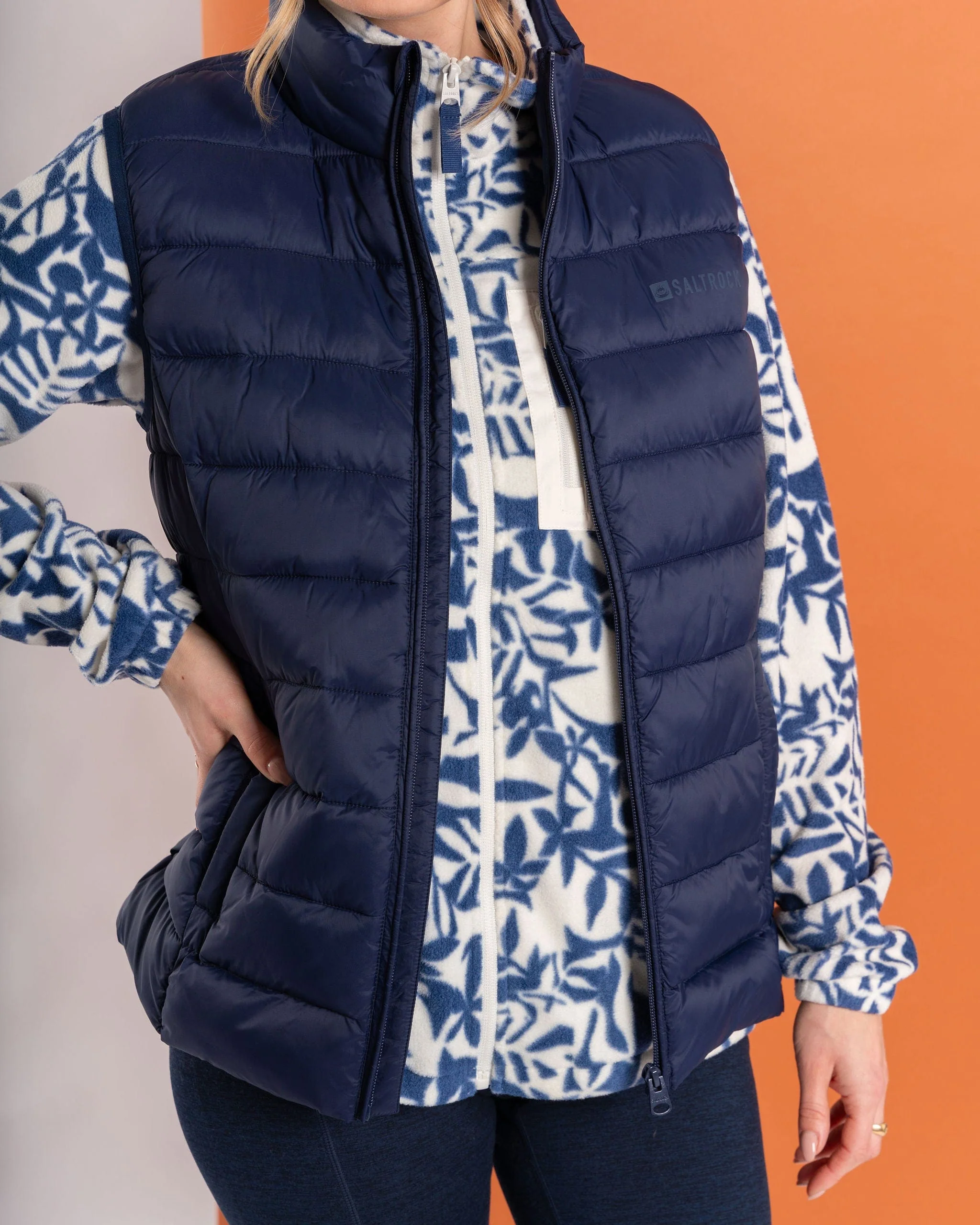 Margot Womens Recycled Padded Gilet in Blue - Image 8