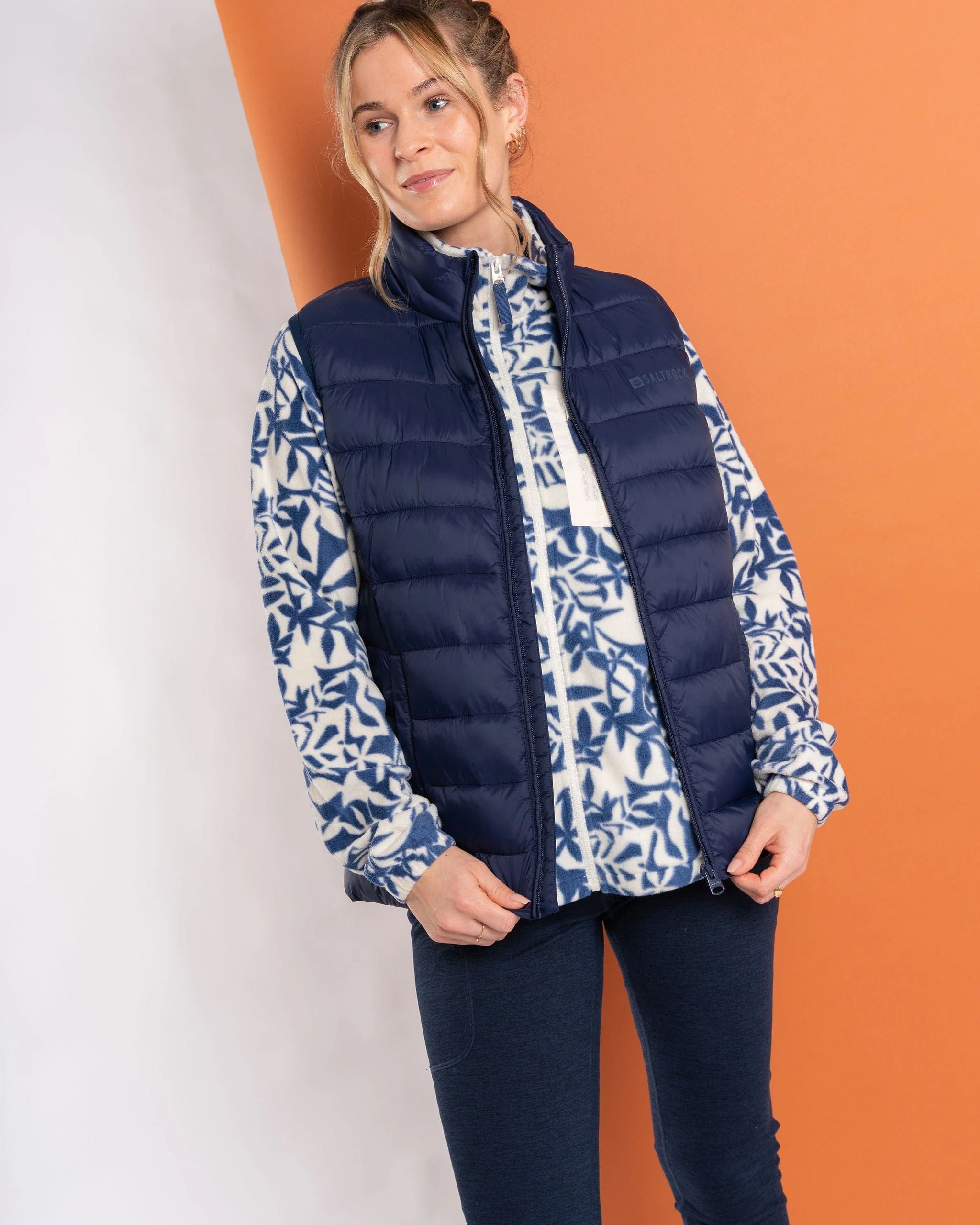 Margot Womens Recycled Padded Gilet in Blue - Image 9