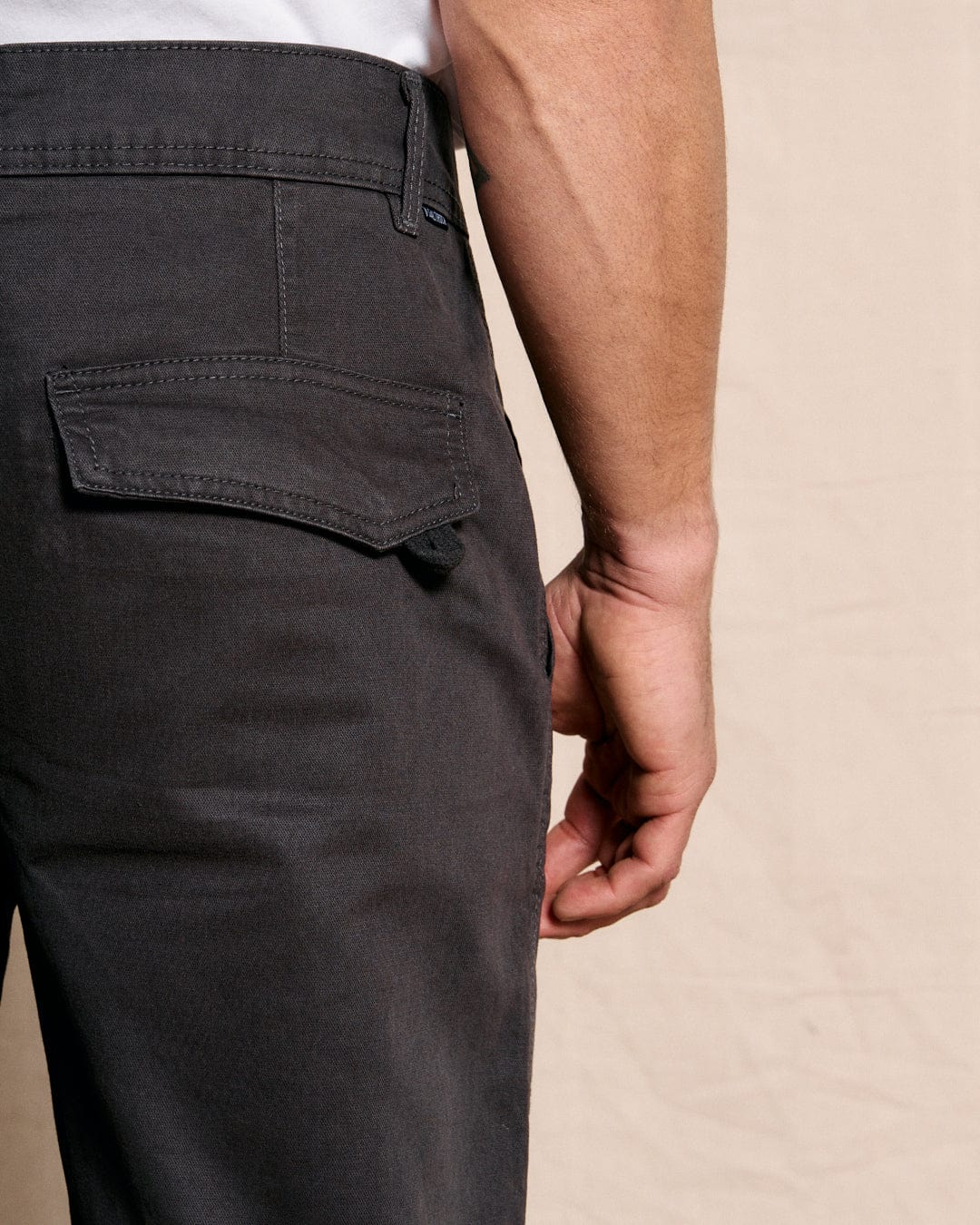 Marloes Mens Chino Trousers in Grey - Image 4