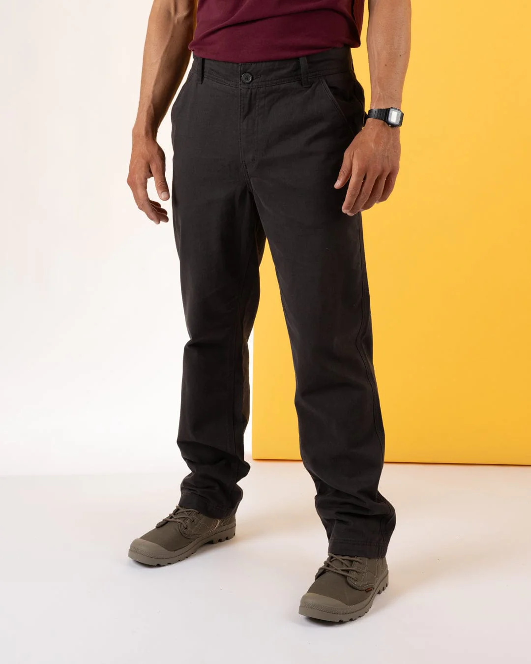 Marloes Mens Chino Trousers in Grey - Image 6