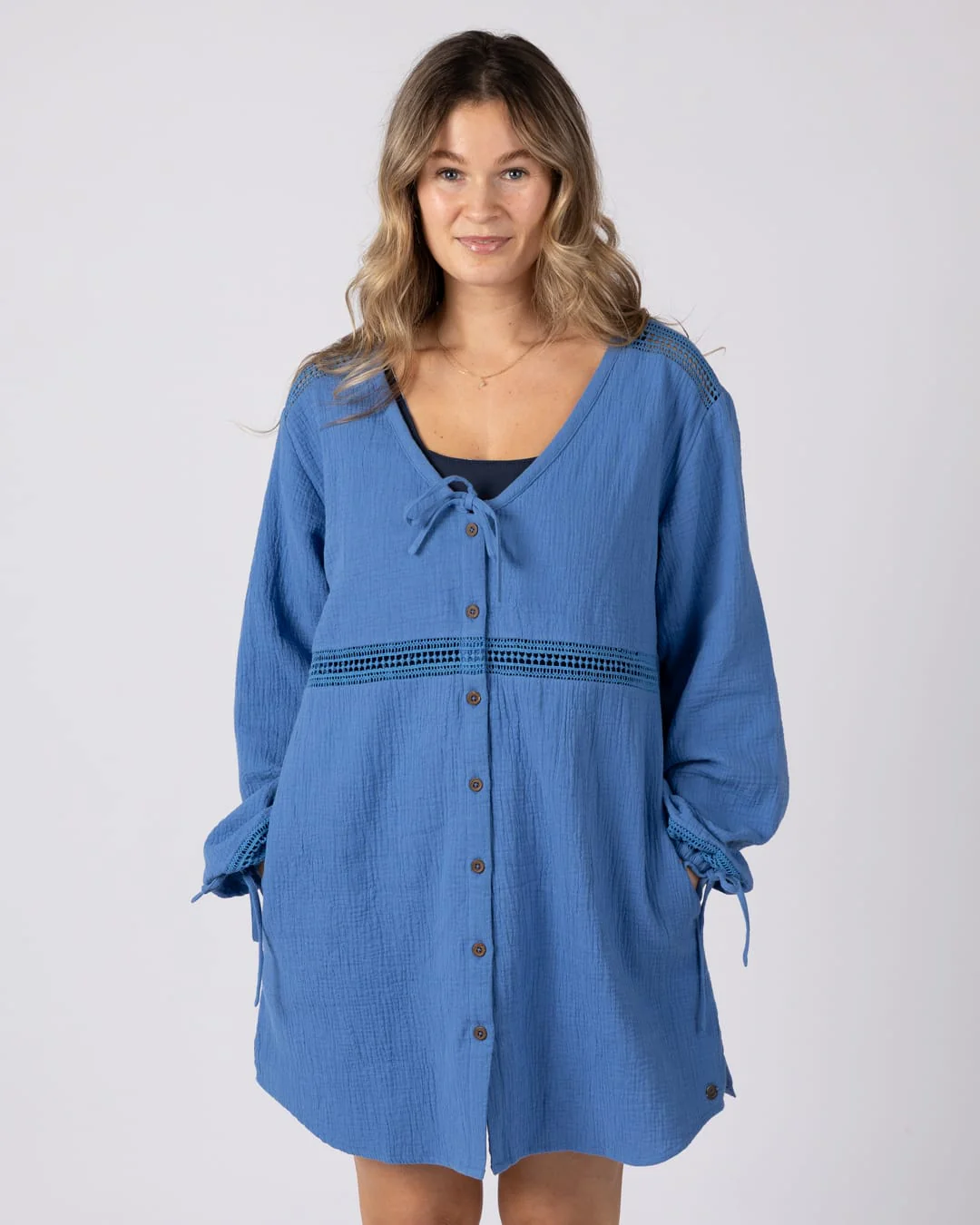 Mathi Womens Dress in Bright Blue - Image 5