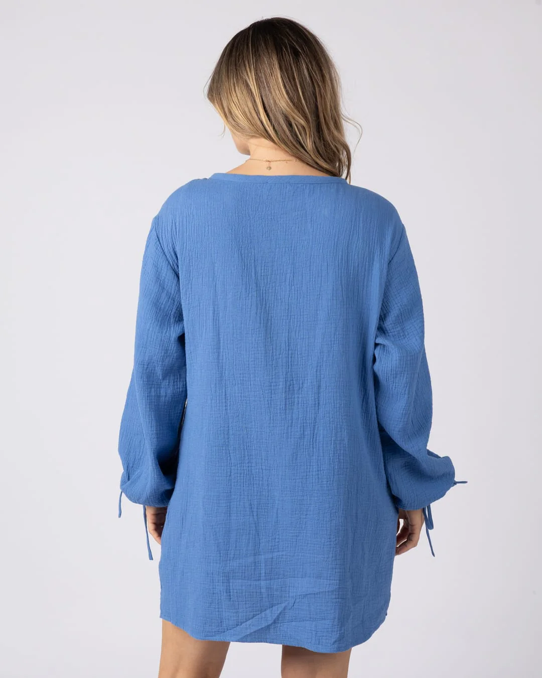Mathi Womens Dress in Bright Blue - Image 7