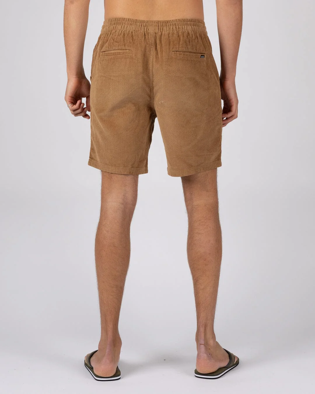 Meddon Mens Corduroy Shorts in Brown - Image 2