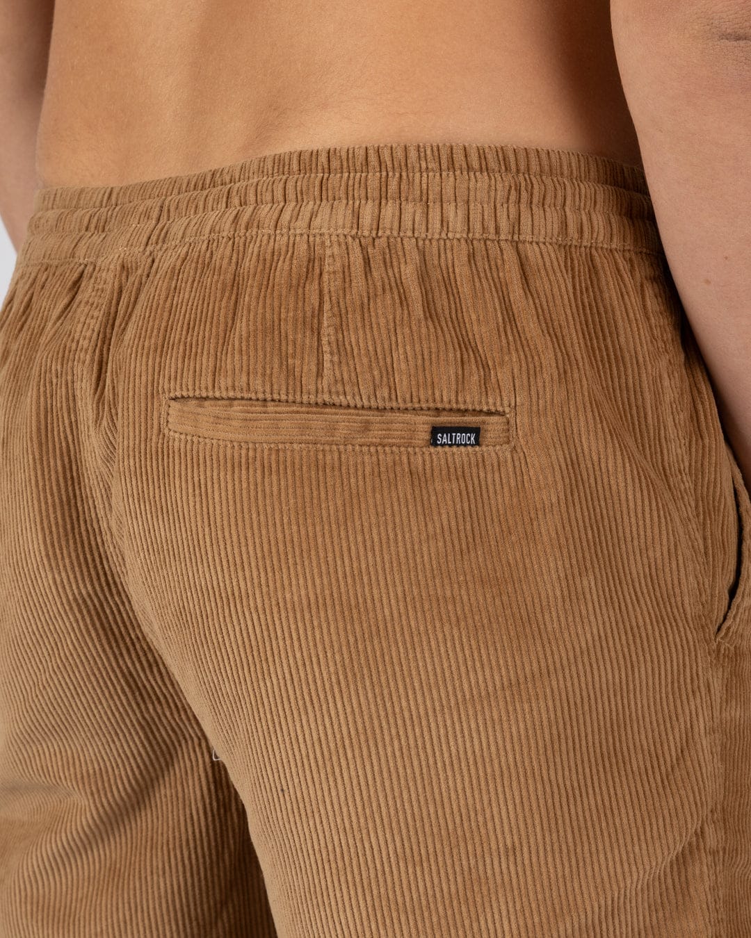 Meddon Mens Corduroy Shorts in Brown - Image 5