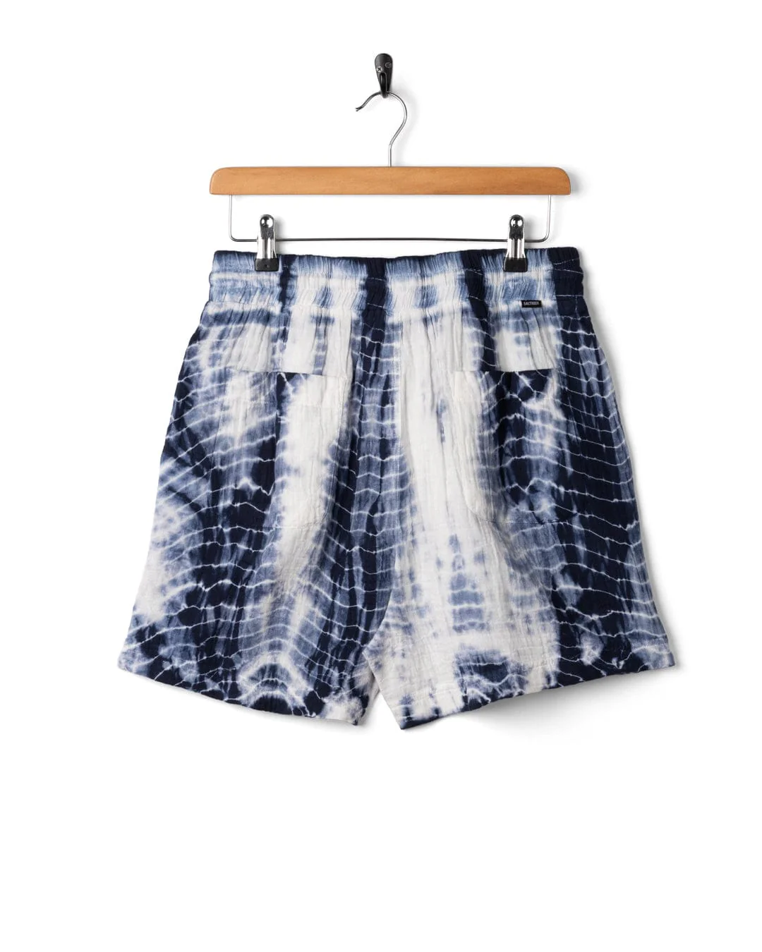 Melda  Womens Woven Short in Blue - Image 3