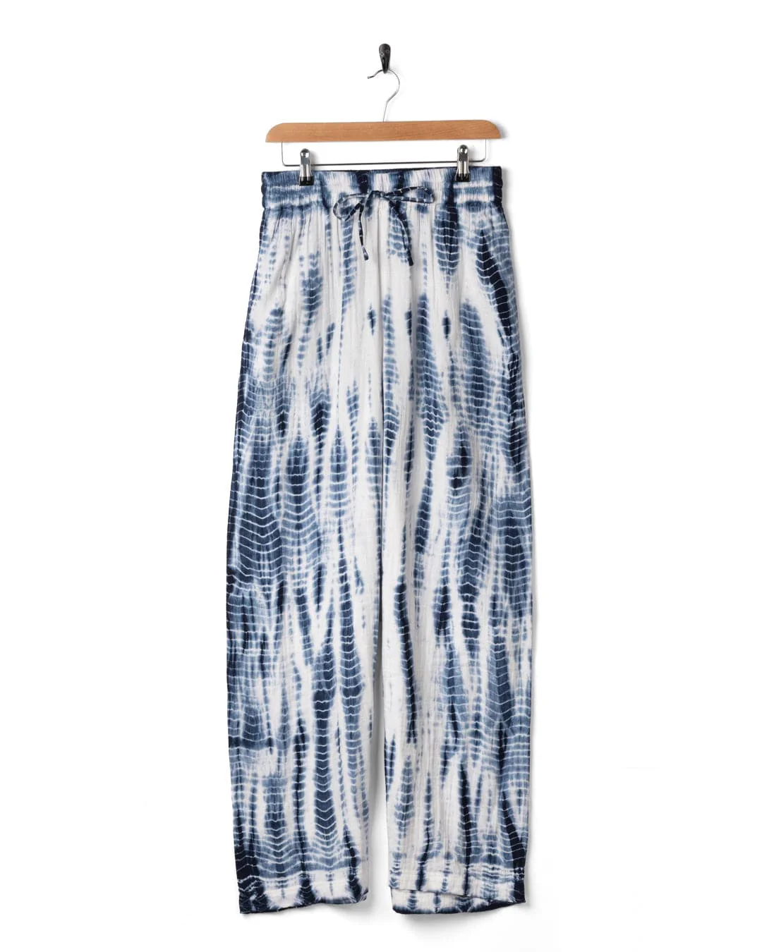 Melda  Womens Tie Dye Trouser in Blue - Image 11