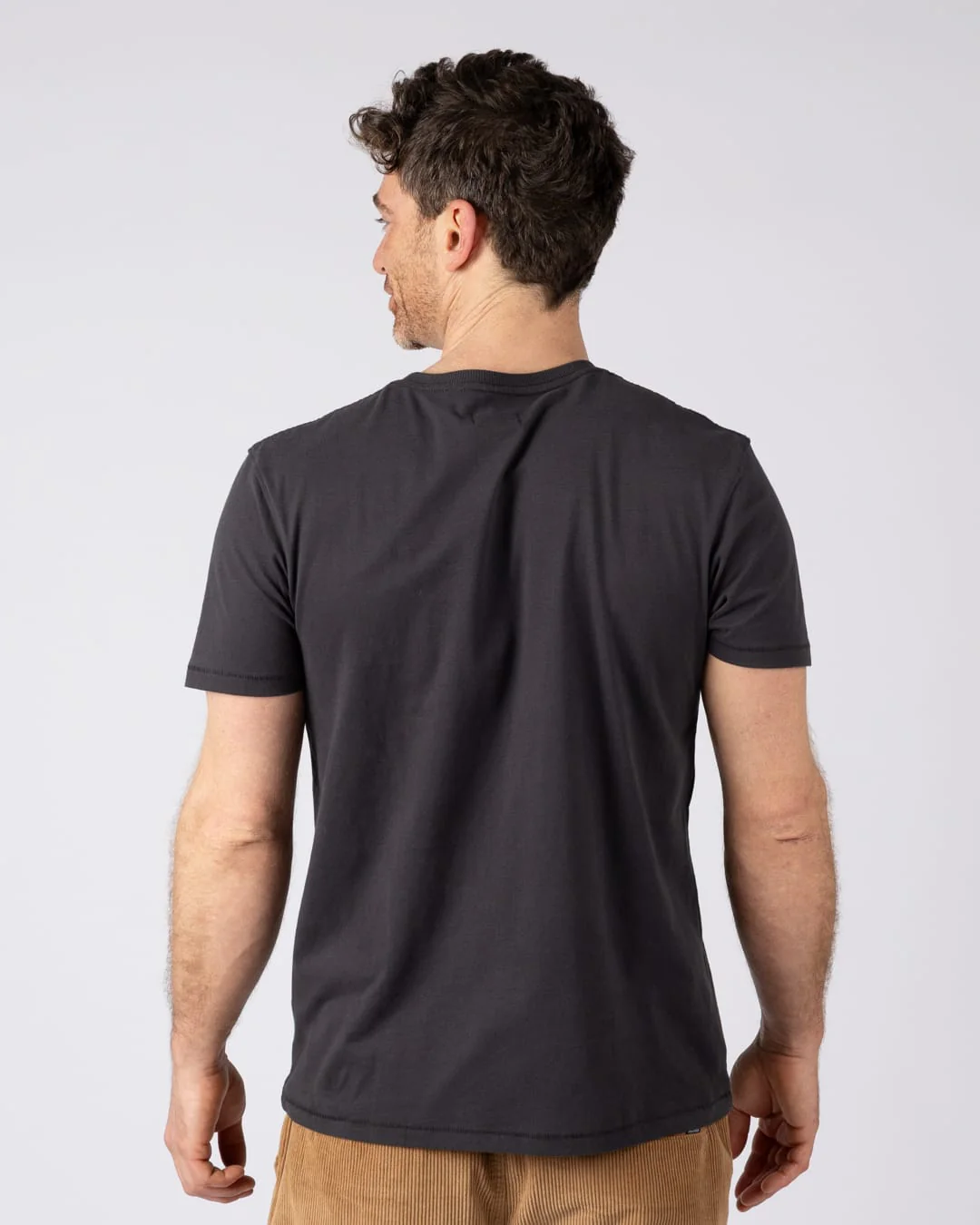 Mermaid Rise Mens Short Sleeve T-Shirt in Dark Grey - Image 4