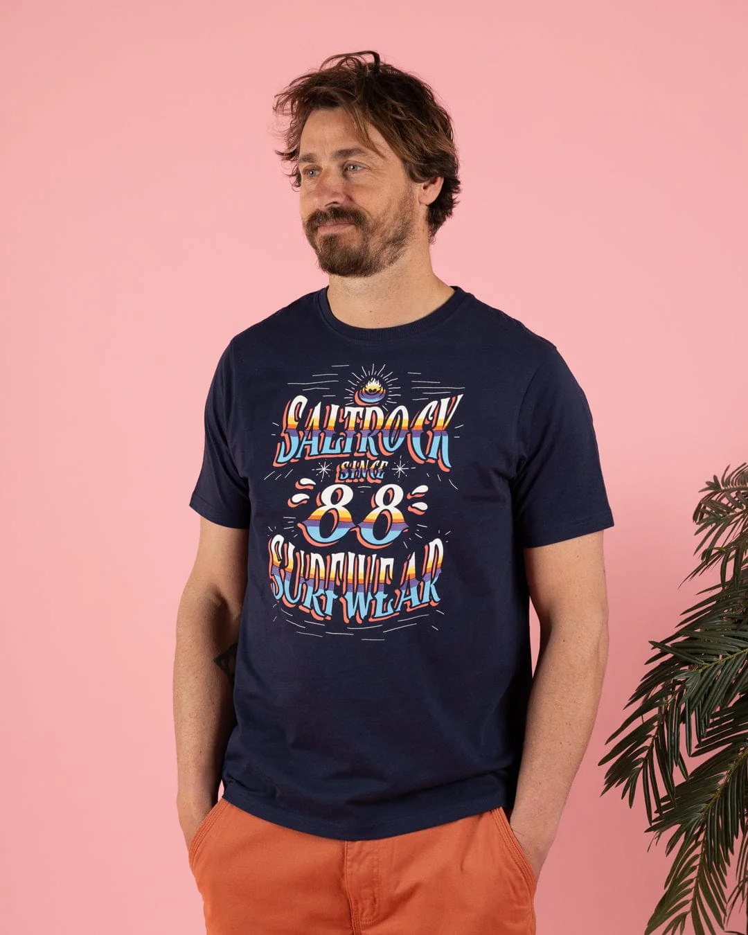 Mex Logo Mens T-Shirt in Blue - Image 3