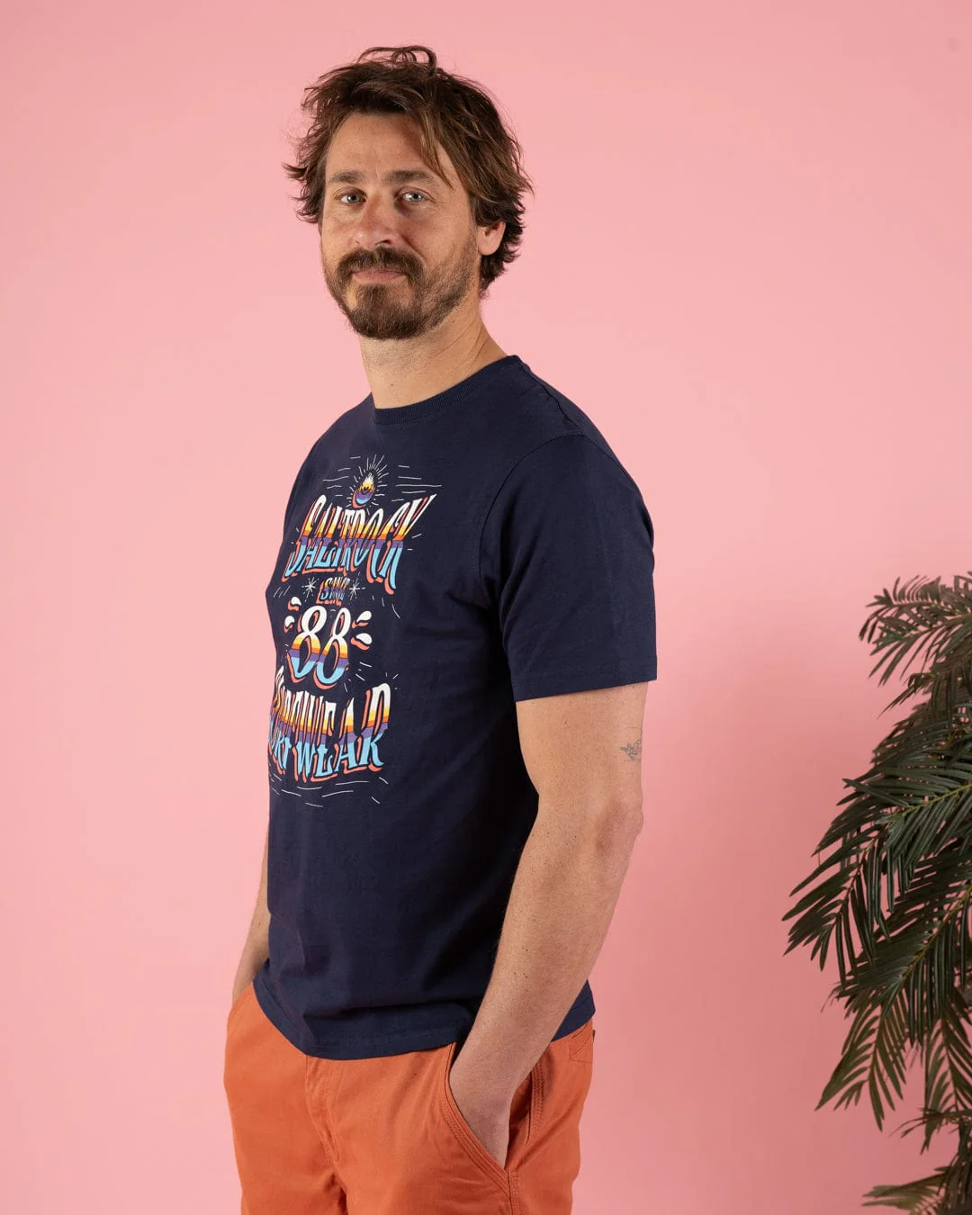 Mex Logo Mens T-Shirt in Blue - Image 6