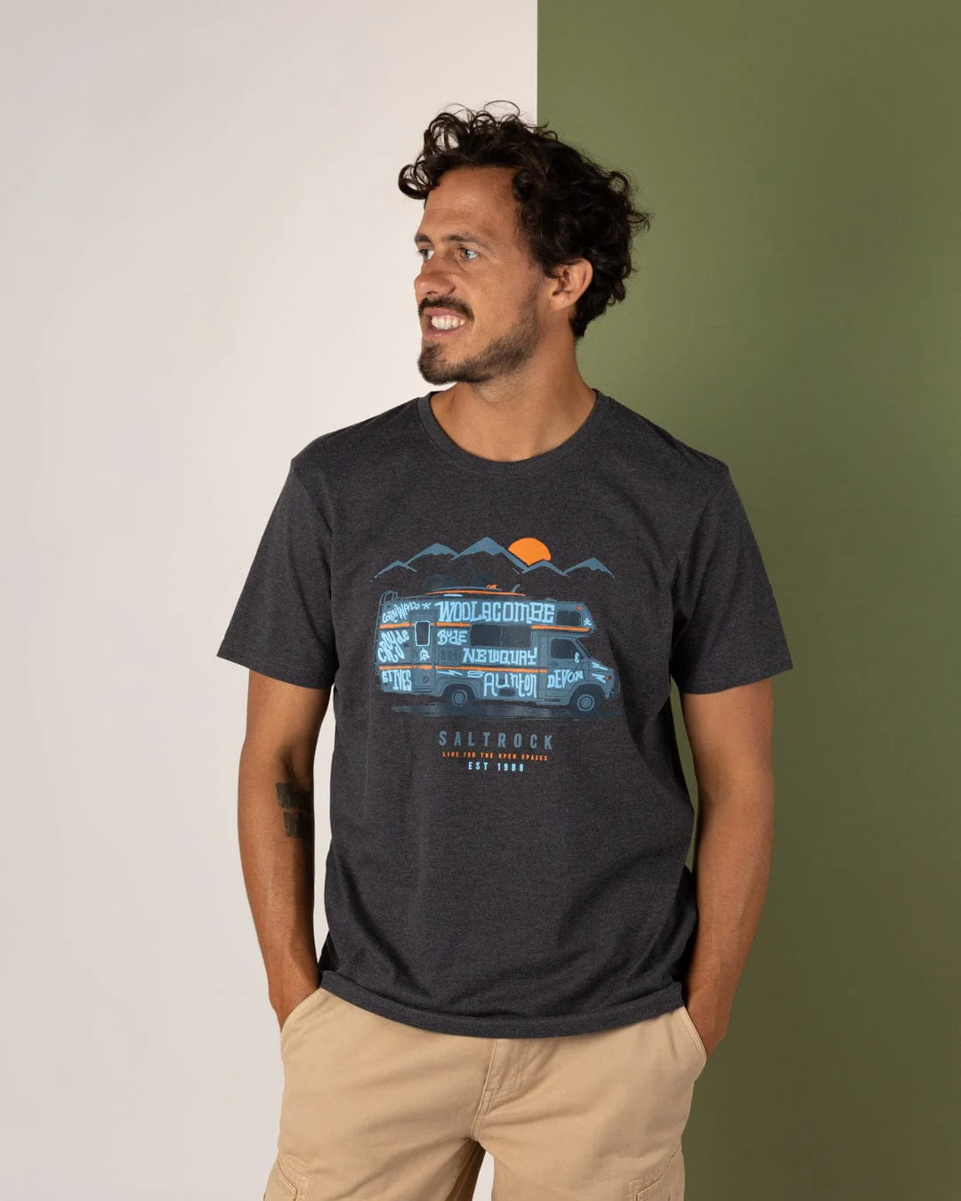 Motorhome Mens Short Sleeve T-Shirt in Grey