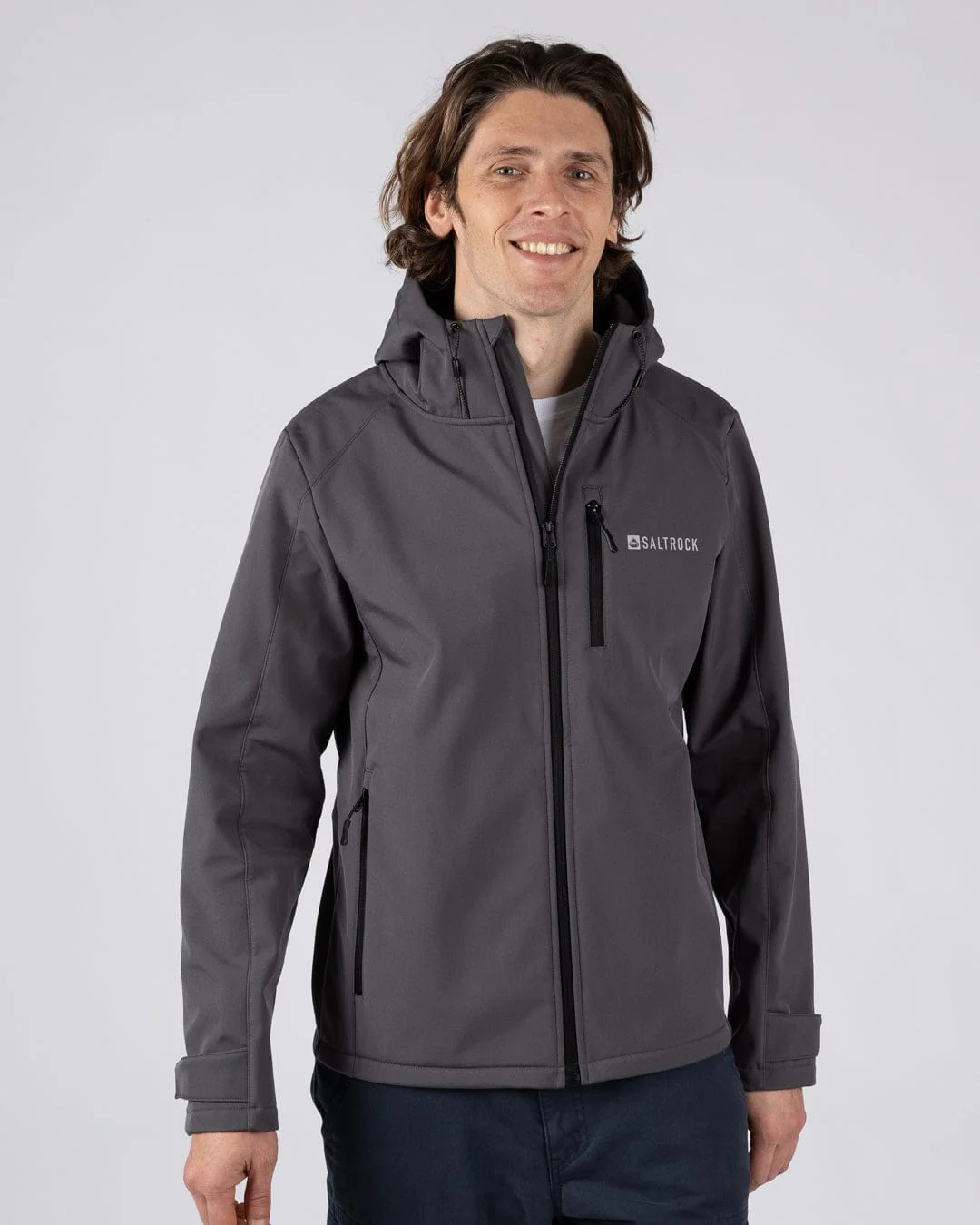 Munros II Mens Water Resistant Softshell Jacket in Dark Grey - Image 10