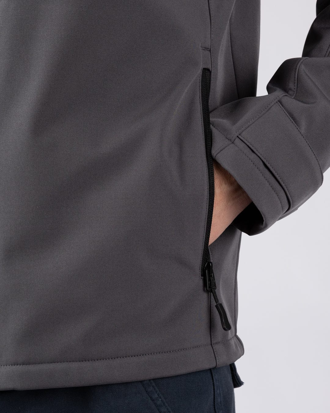 Munros II Mens Water Resistant Softshell Jacket in Dark Grey - Image 8