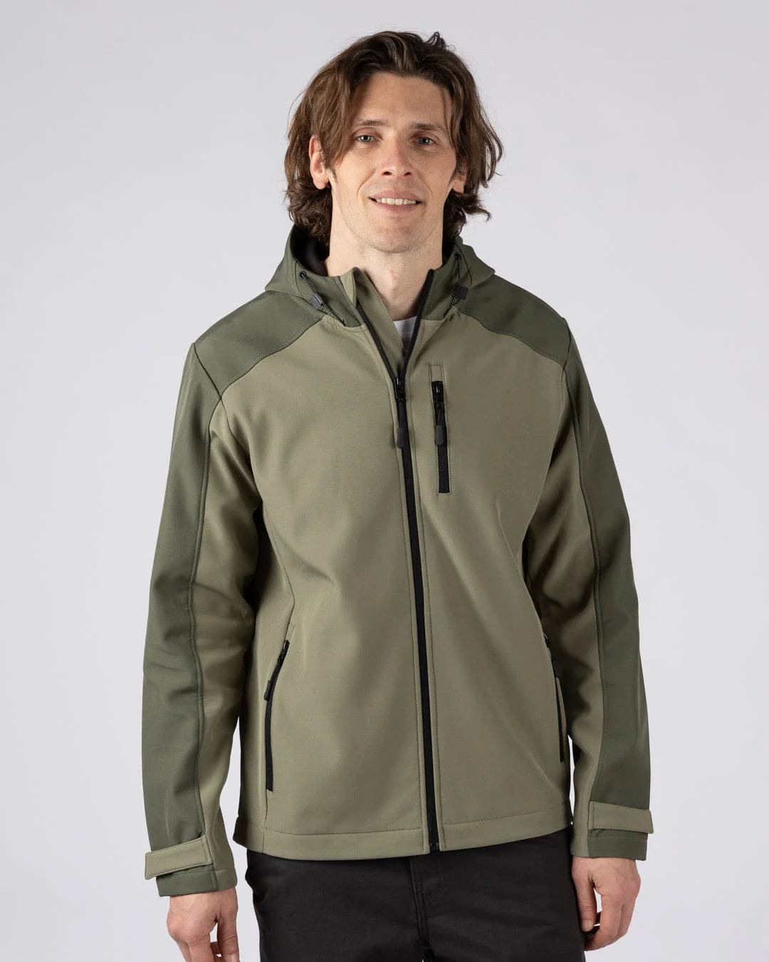 Munry Mens Water Resistant Softshell Jacket in Dark Green