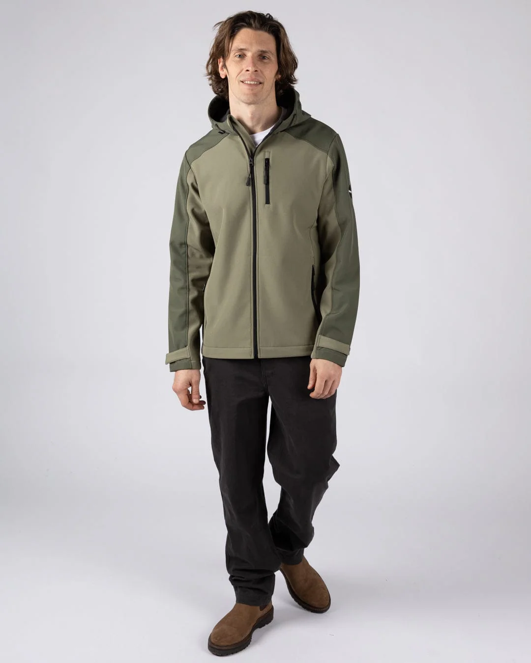 Munry Mens Water Resistant Softshell Jacket in Dark Green - Image 6