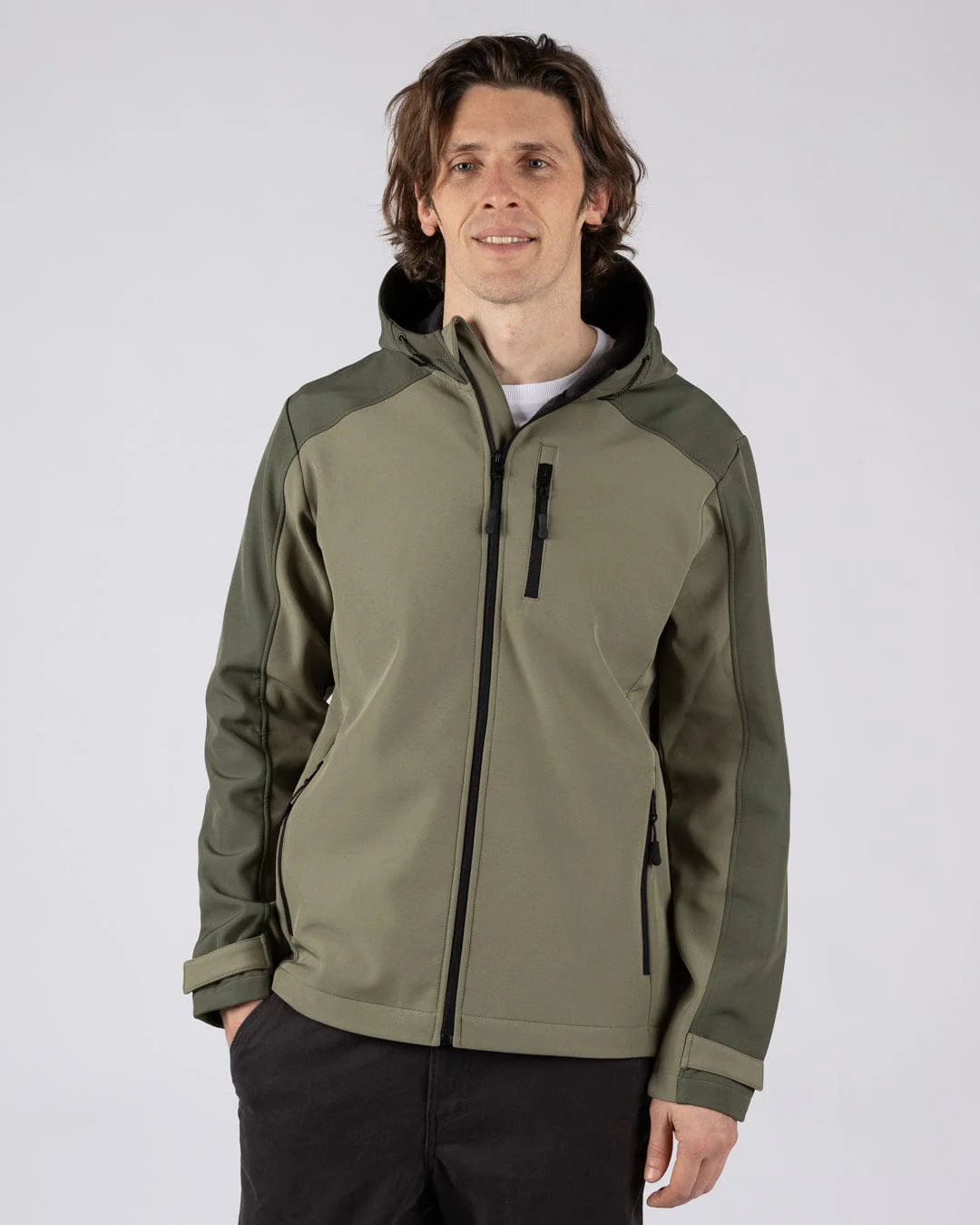 Munry Mens Water Resistant Softshell Jacket in Dark Green - Image 7